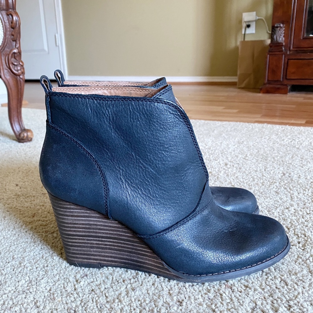 Lucky Brand Yasmine Wedge Black Bootie